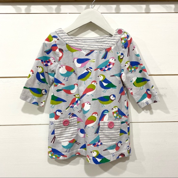 Mini Boden Other - Mini Boden girls 2-3 years bird print knit dress
